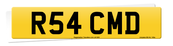 Registration number R54 CMD
